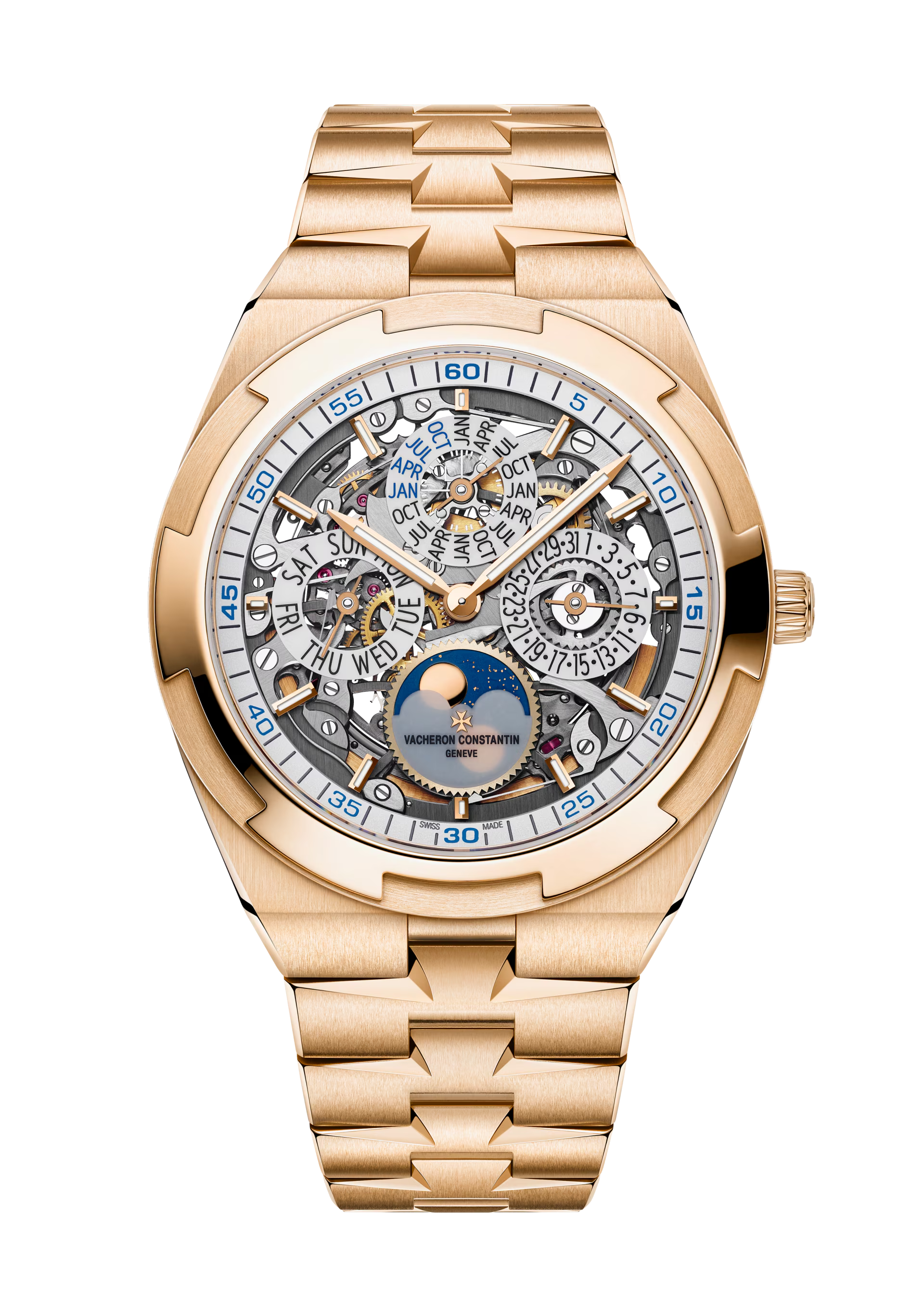 Overseas Perpetual Calendar Ultra-Thin Skeleton 41,5 mm Roségold Automatik-Armbanduhr