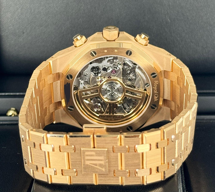 Audemars Piguet Royal Oak Chronoraph Rose Gold 18k Blue Dial New 2024