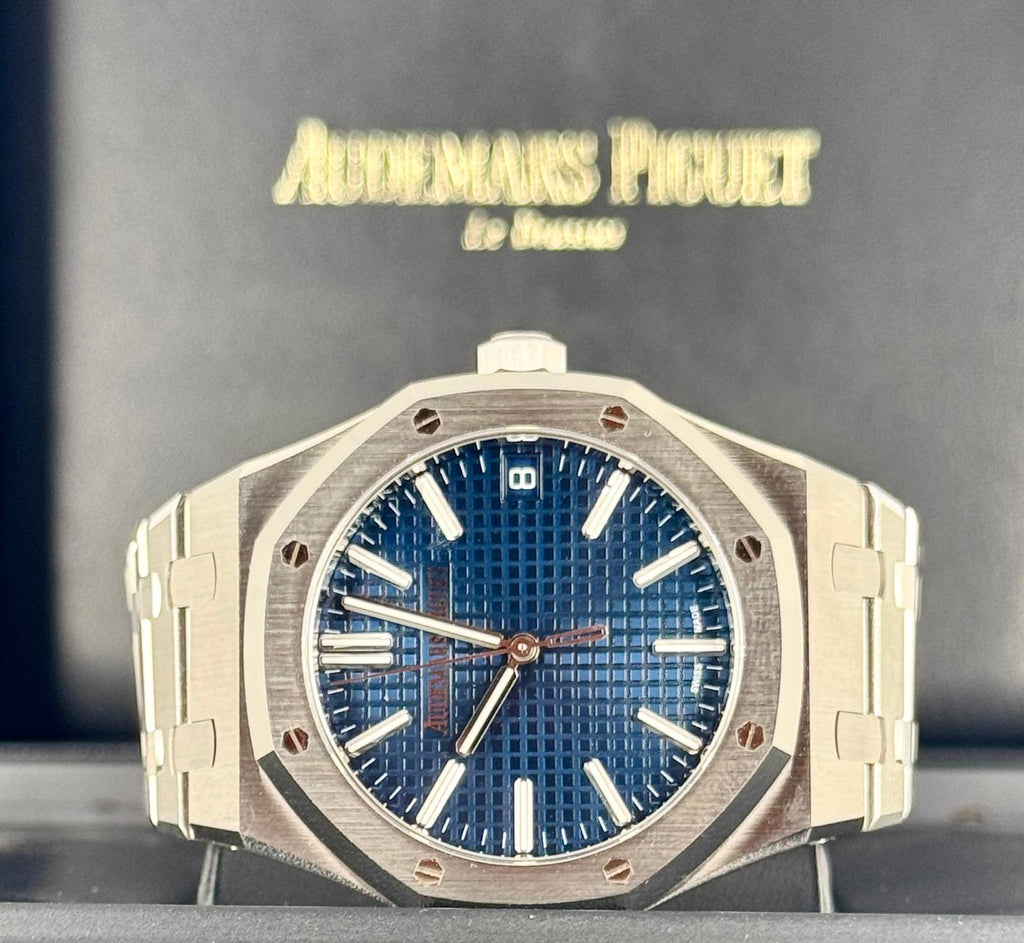 Audemars Piguet Royal Oak 41 mm 2024 Blaues Zifferblatt Neu