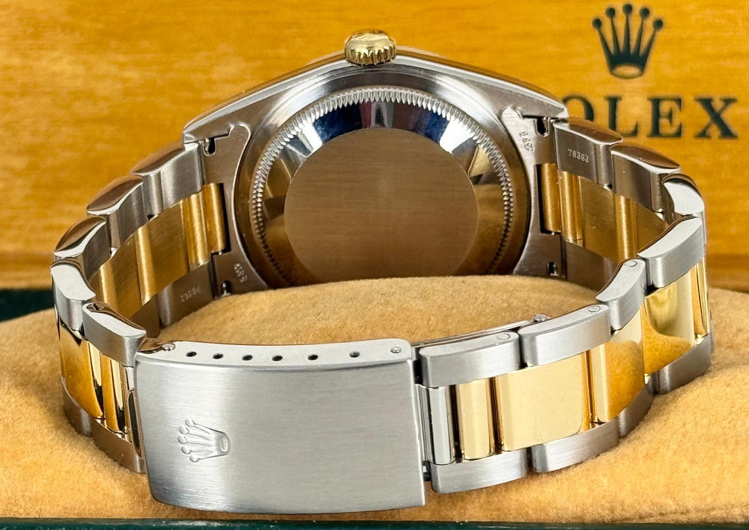 Rolex Datejust 36 Certified 18k Yellow Gold Full Set like New no Stratch Used (Very good) | Year of production 2002 | Original box | Original papers