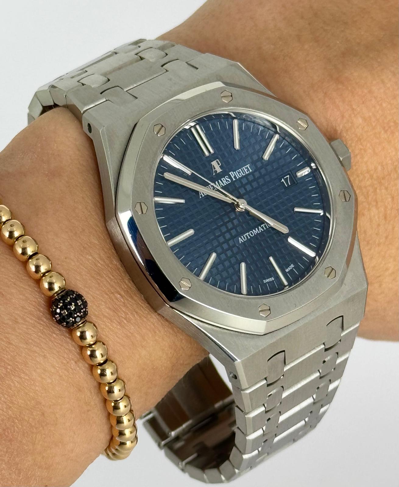Royal Oak Automatik 2016 Full Set | Blaues Zifferblatt | 15400ST.OO.1220ST.03
