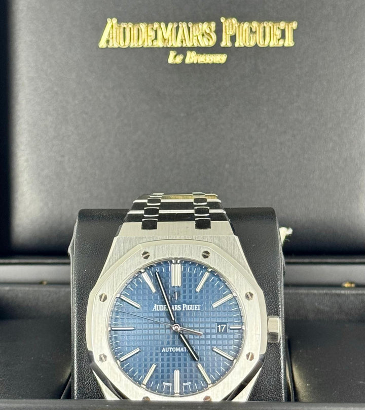 Audemars Piguet Royal Oak Selfwinding 2016 Full Set | Blue Dial | 15400ST.OO.1220ST.03