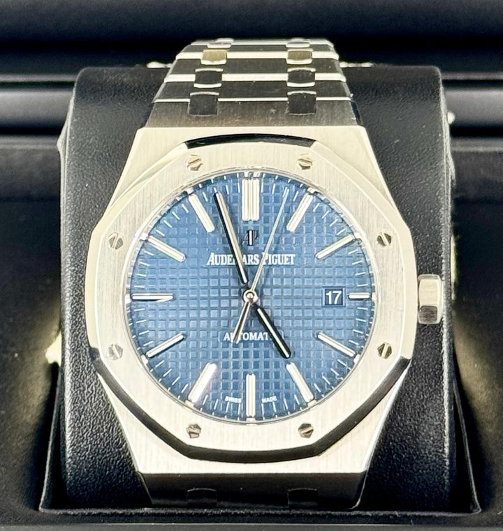 Audemars Piguet Royal Oak Selfwinding 2016 Full Set | Blue Dial | 15400ST.OO.1220ST.03