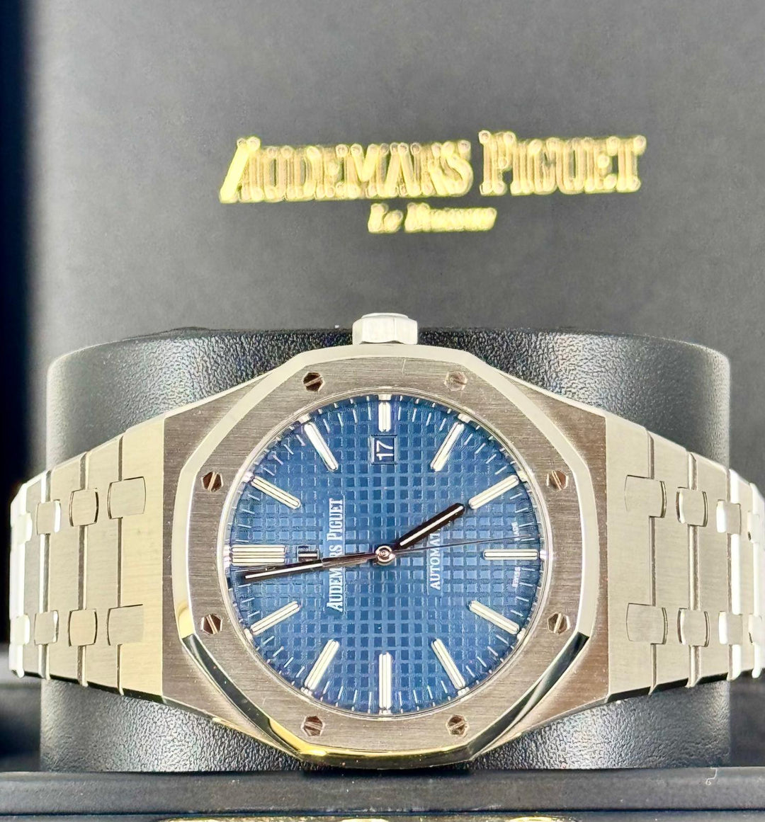 Audemars Piguet Royal Oak Selfwinding 2016 Full Set | Blue Dial | 15400ST.OO.1220ST.03