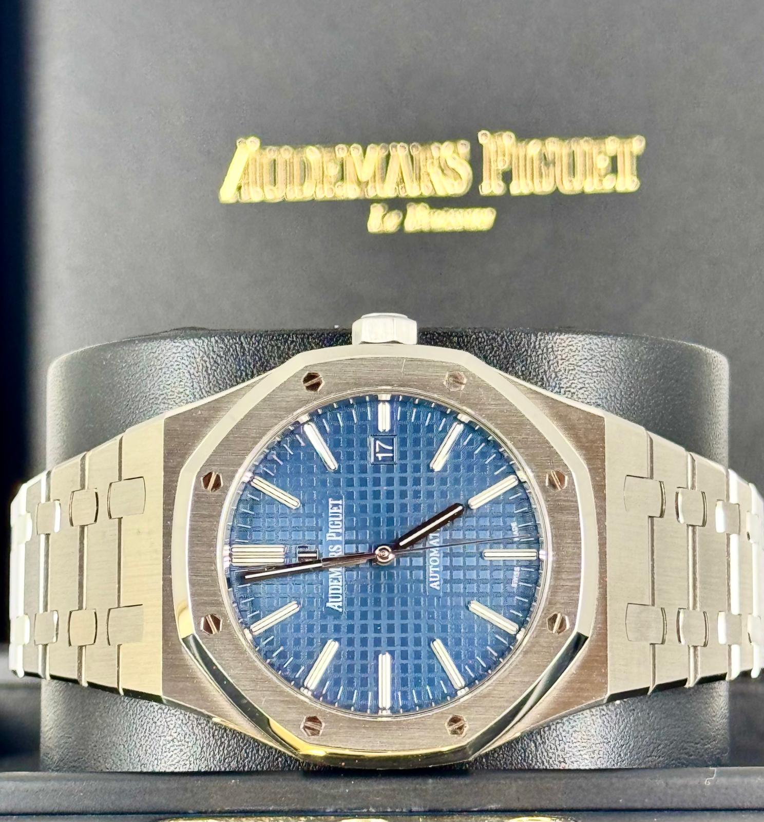 Royal Oak Automatik 2016 Full Set | Blaues Zifferblatt | 15400ST.OO.1220ST.03