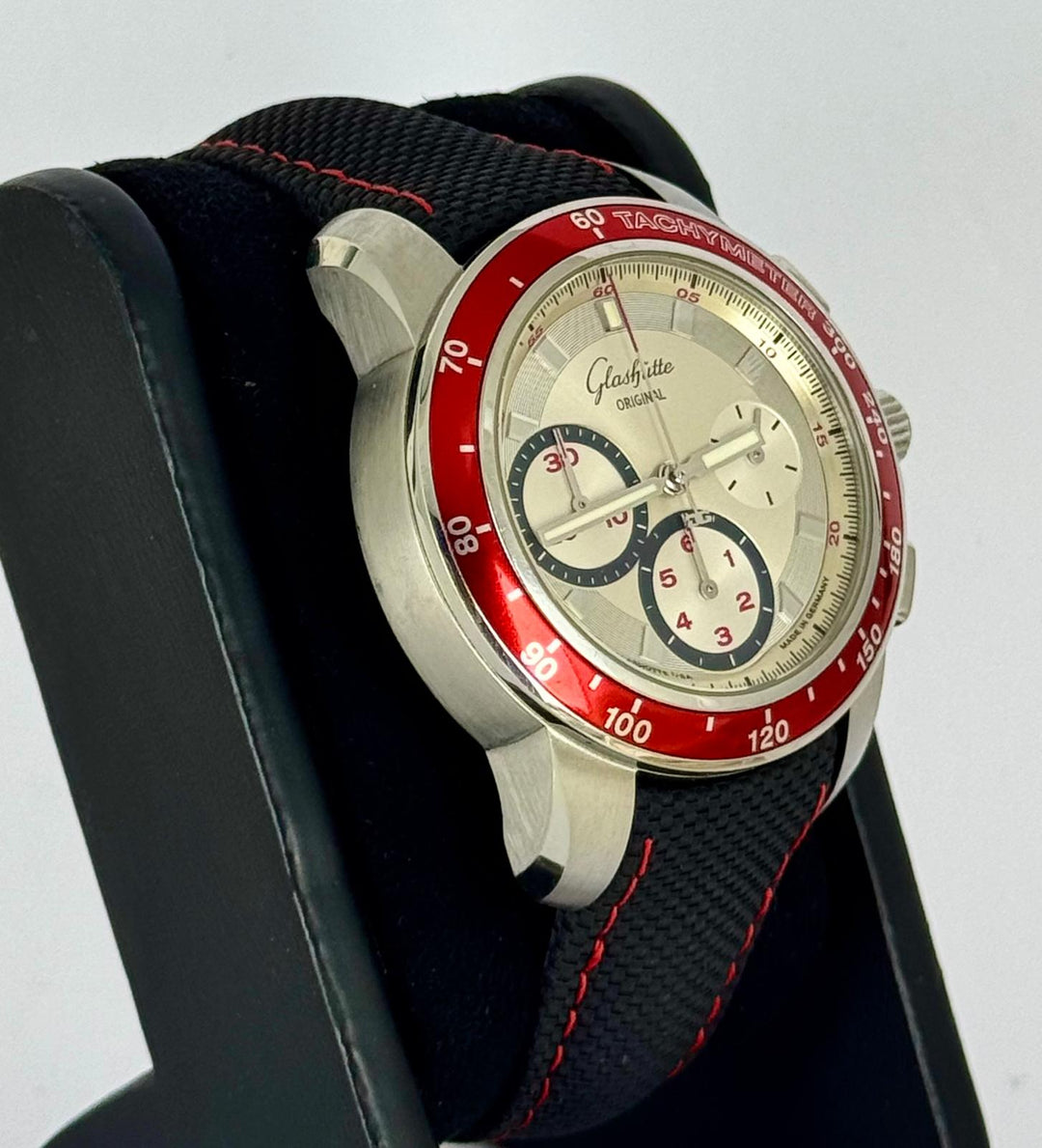 Glashütte Original Sport Evolution Chronograph Red New Strap Fully serviced