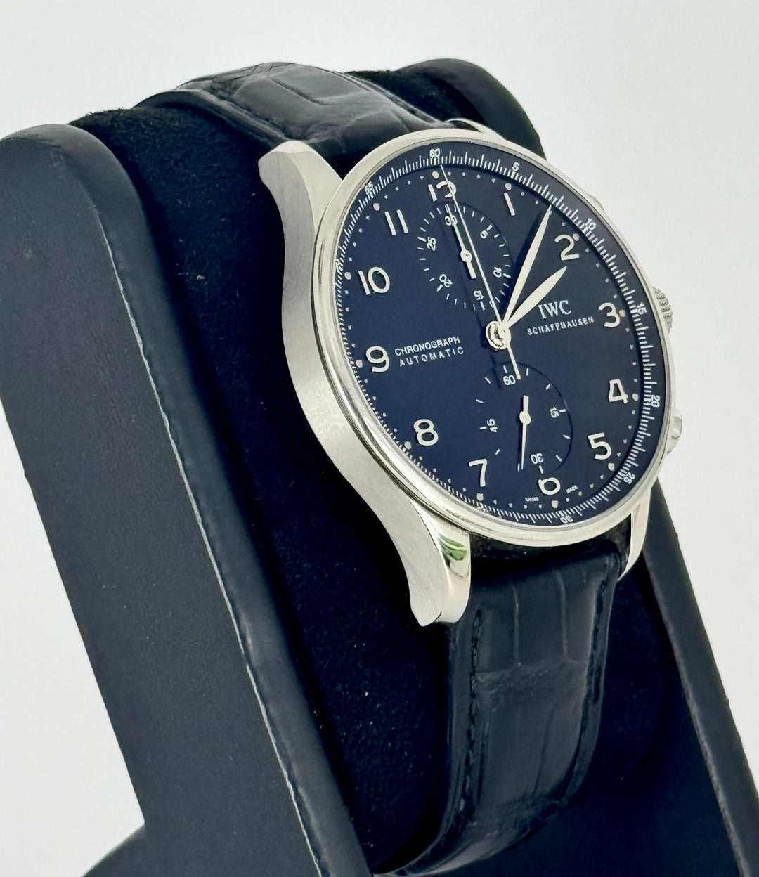 IWC Portuguese Chronograph With Original Card Black Dial