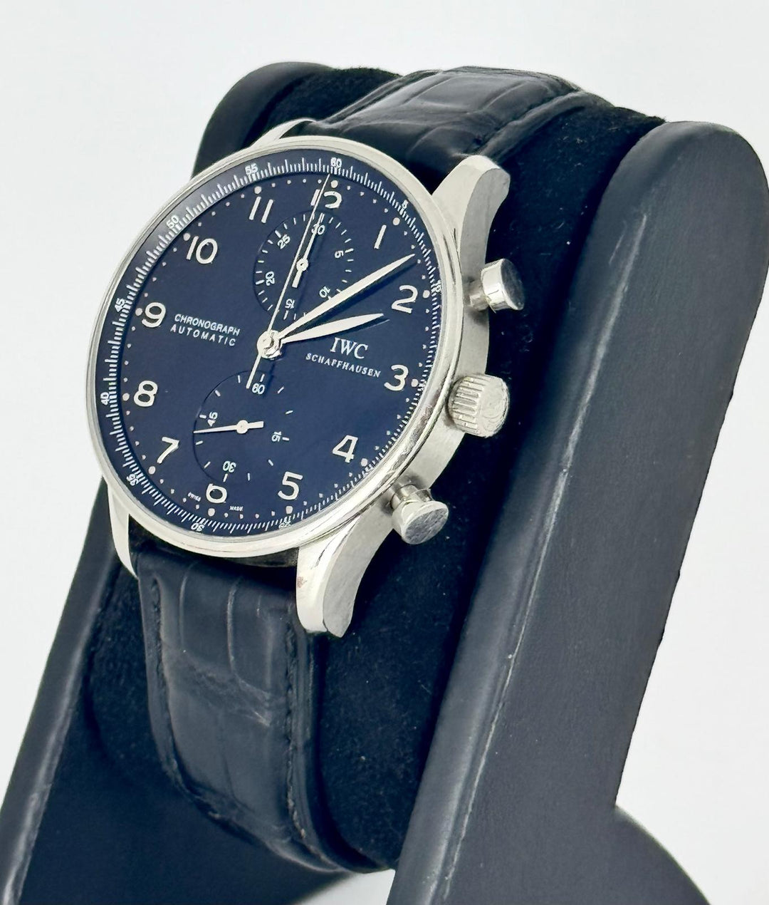 IWC Portuguese Chronograph With Original Card Black Dial