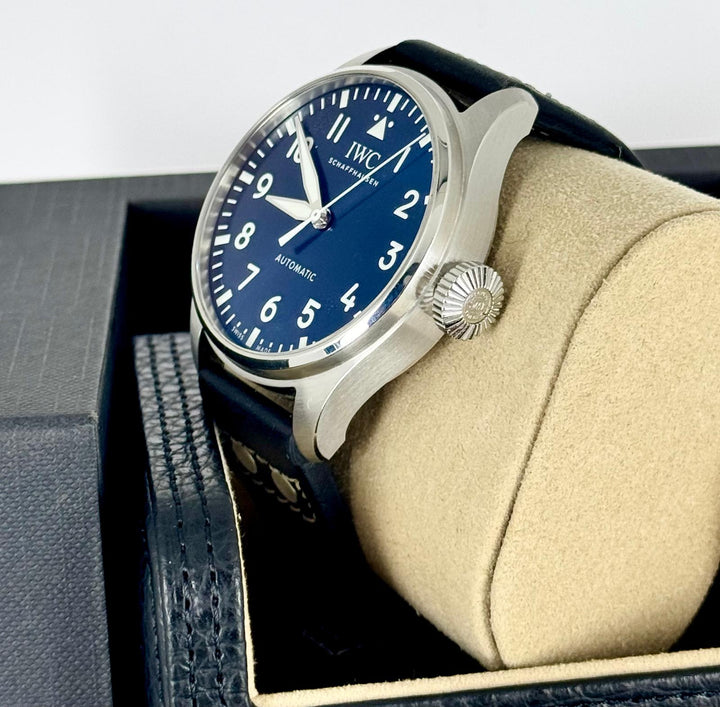 IWC Big Pilot Pilot's Watch 43 Blue Dial Full Set 2021 Used (Very good) | Year of production 2021 | Original box | Original papers