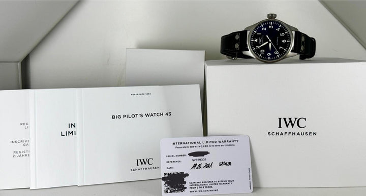 IWC Big Pilot Pilot's Watch 43 Blue Dial Full Set 2021 Used (Very good) | Year of production 2021 | Original box | Original papers