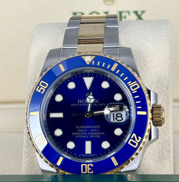 Rolex Submariner Date Bluesy 2015 LC 100 Box Papers Like New