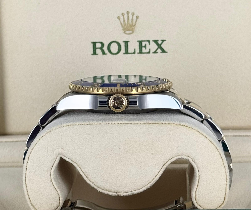 Rolex Submariner Date Bluesy 2015 LC 100 Box und Papiere Wie neu