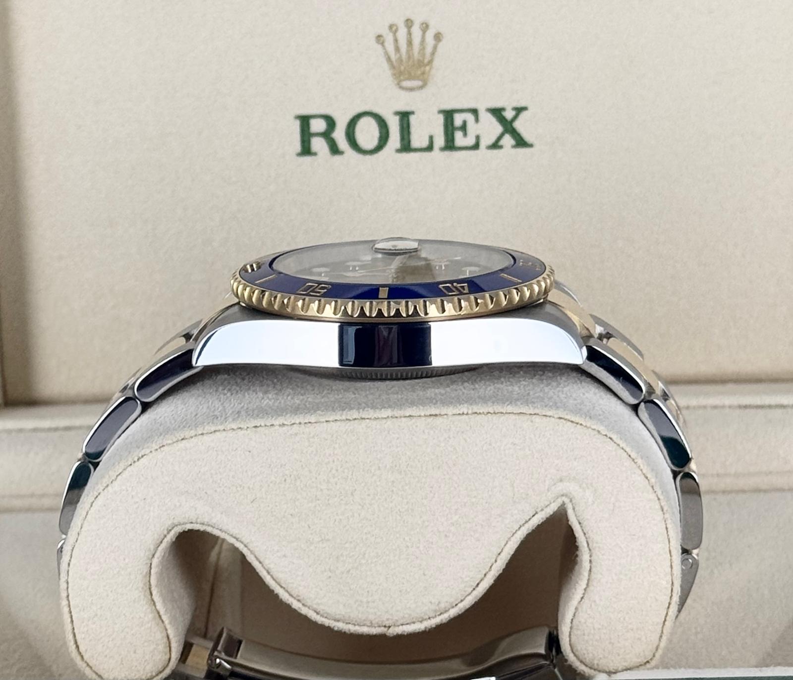 Rolex Submariner Date Bluesy 2015 LC 100 Box und Papiere Wie neu