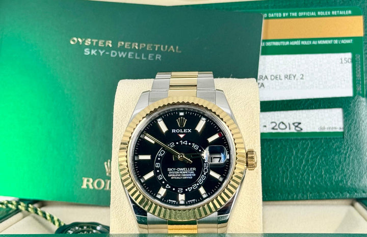 Rolex Sky-Dweller 42 mm Annual Calendar Box Papers Like New 2018 LC 150