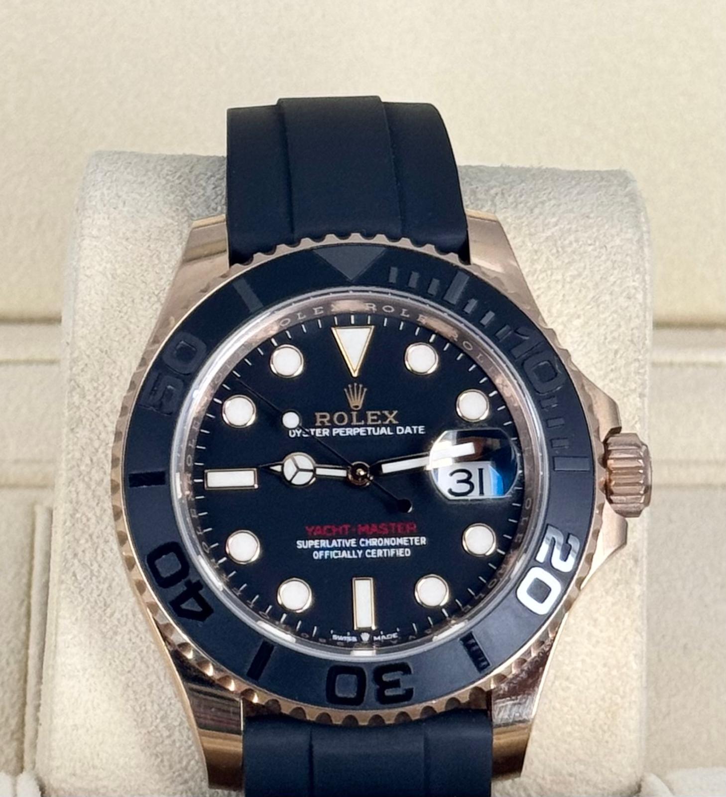 Rolex Yacht-Master 40 126655 Roségold Kautschuk