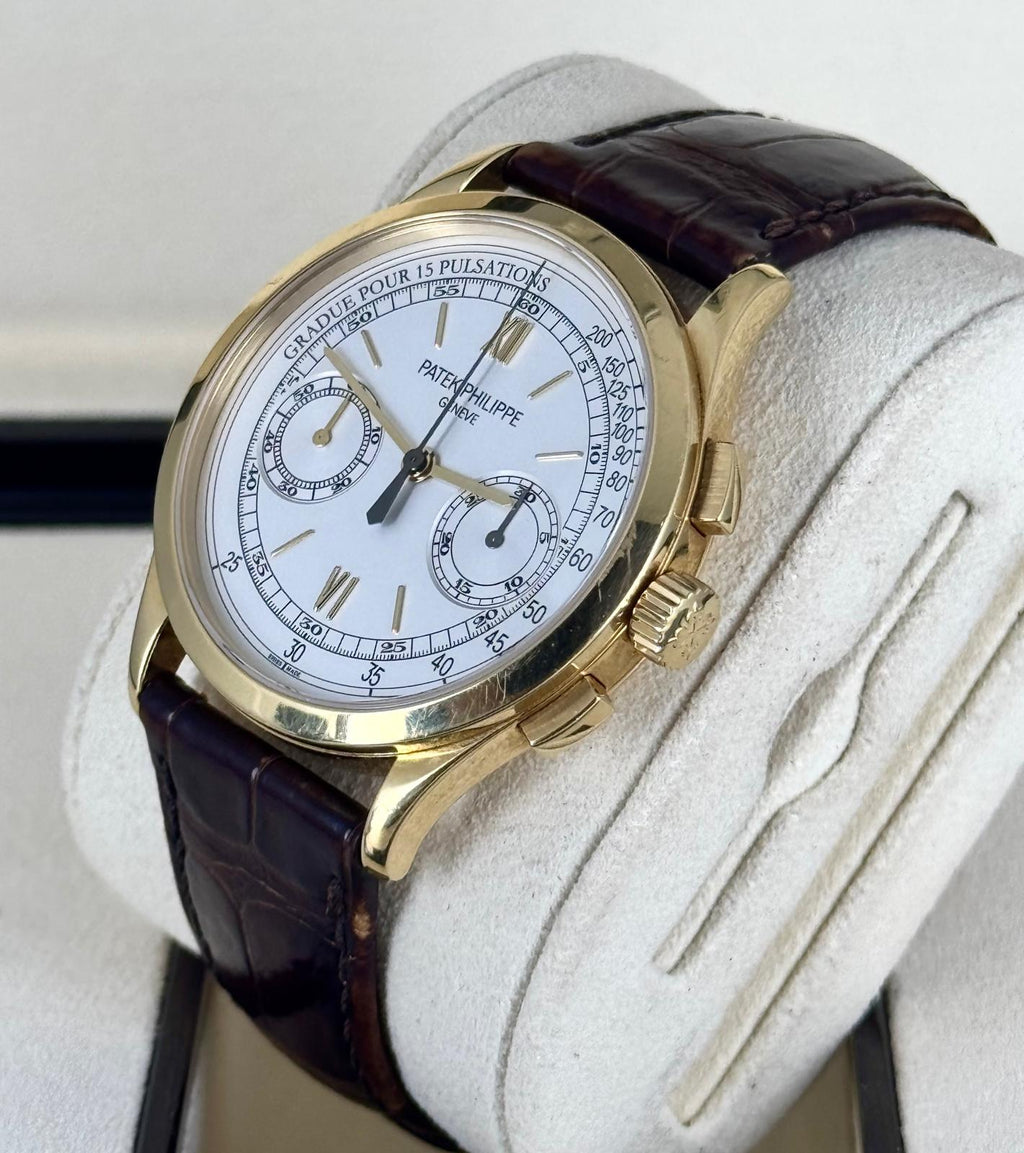 Patek Philippe Chronograph 18k Gelbgold Box und Papiere Wie neu