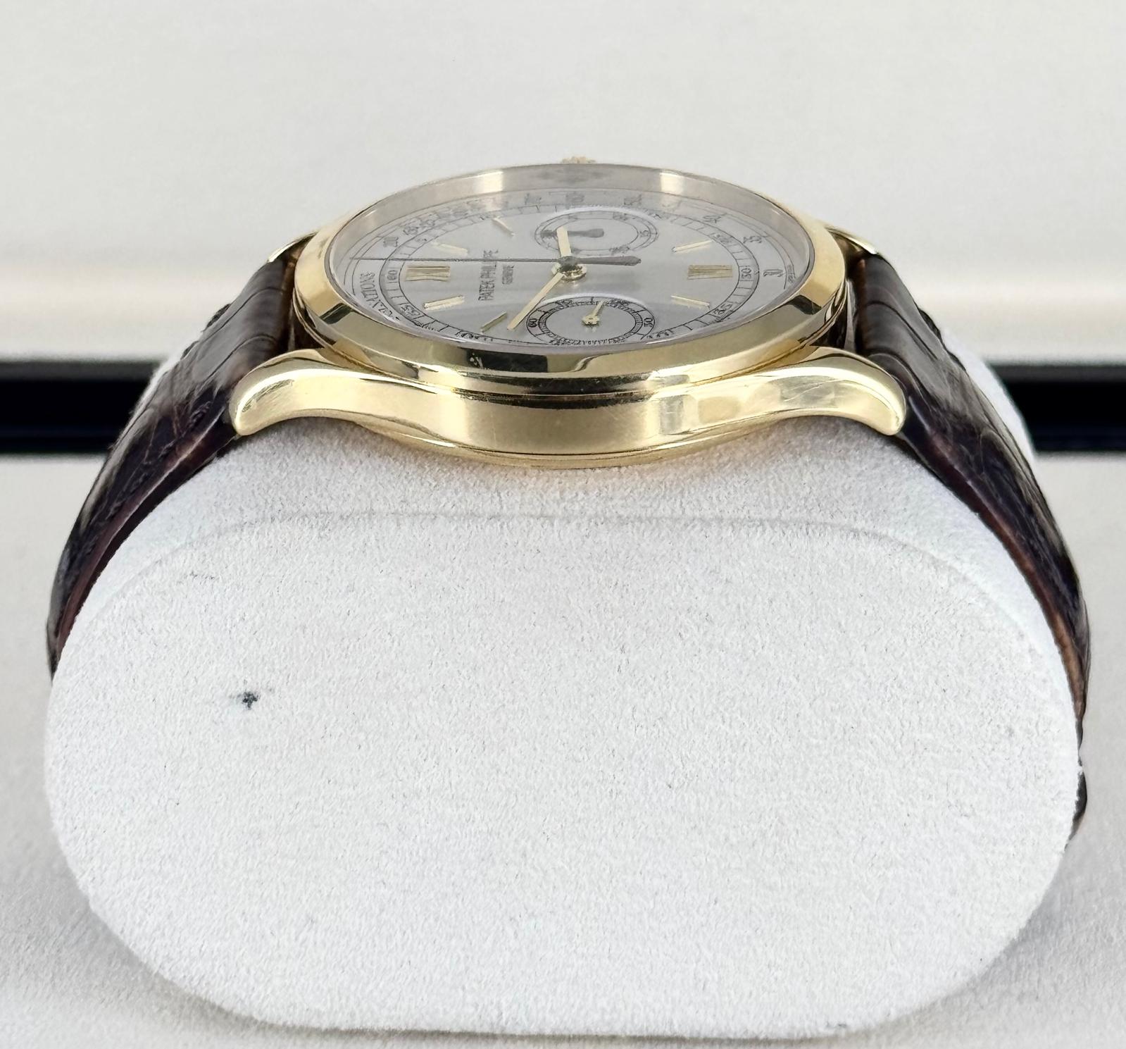 Patek Philippe Chronograph 18k Gelbgold Box und Papiere Wie neu