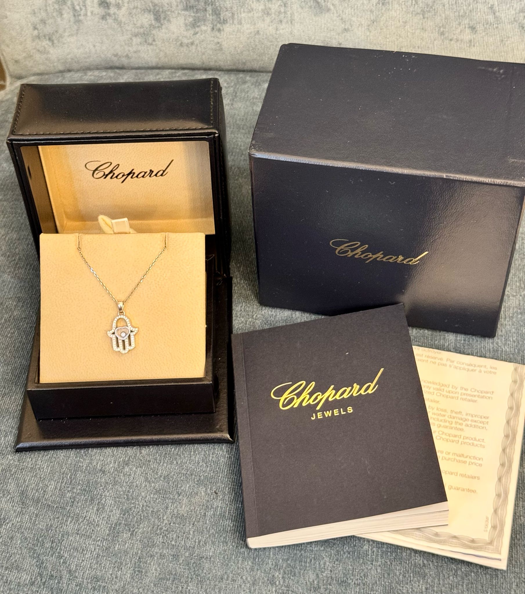 Chopard Hamsa Fatima Hand Glückshand komplettes Set wie neu