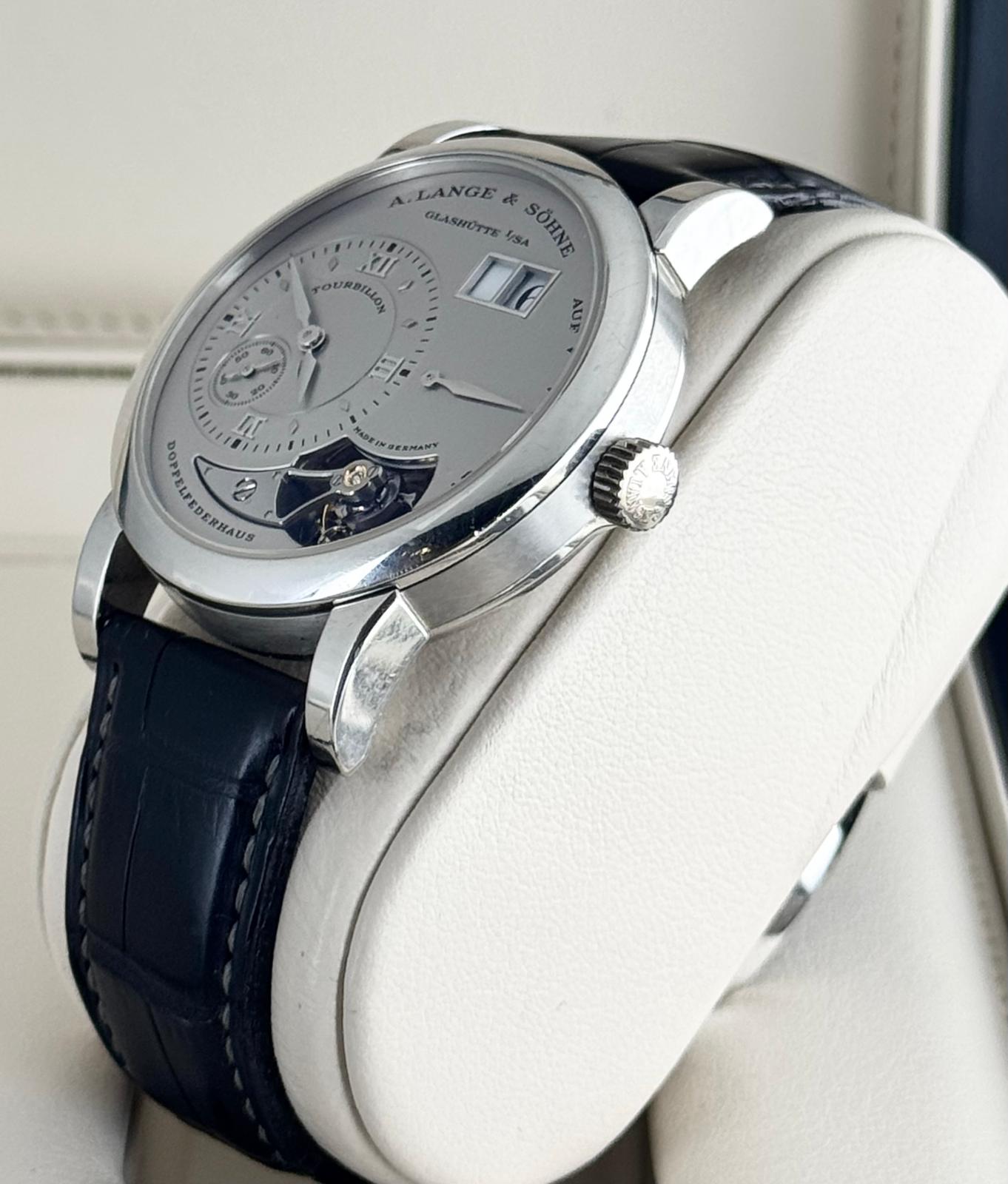 Lange 1 Tourbillon Komplettset, erste Kaufrechnung, unpoliert, PT950, limitiert auf 150 Stück