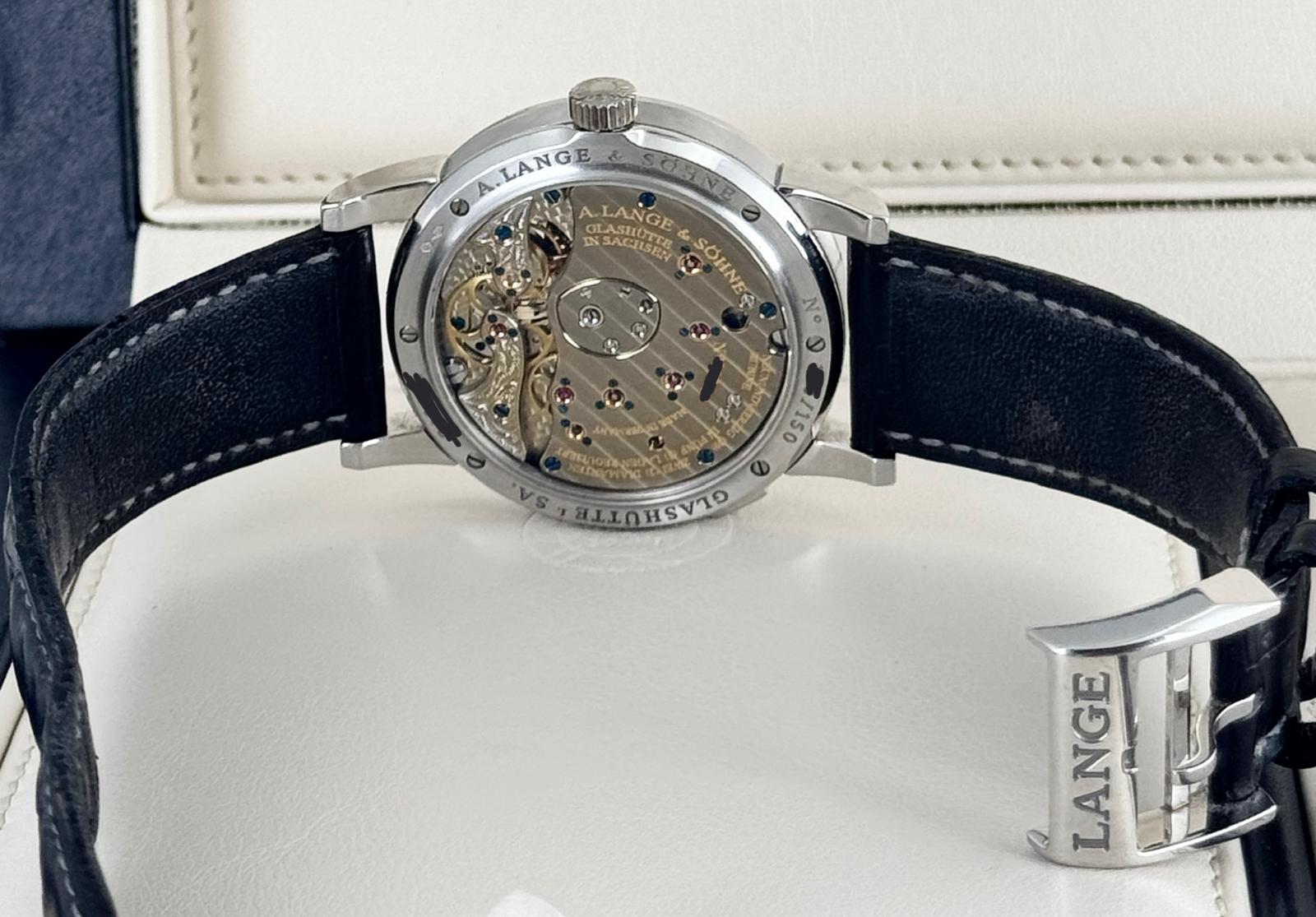 Lange 1 Tourbillon Komplettset, erste Kaufrechnung, unpoliert, PT950, limitiert auf 150 Stück