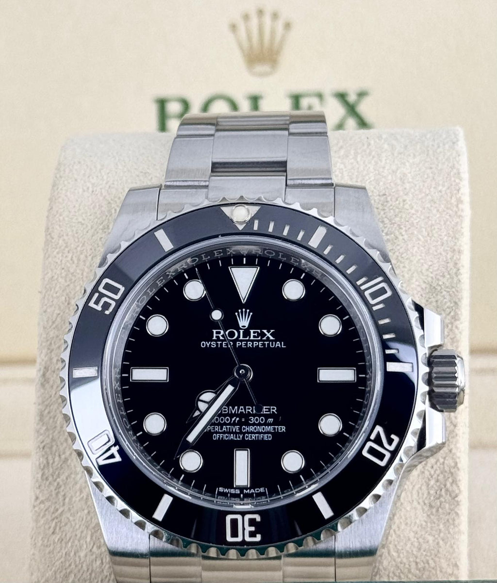 Submariner (No Date) zertifiziert, 2014, Box und Papiere, wie neu