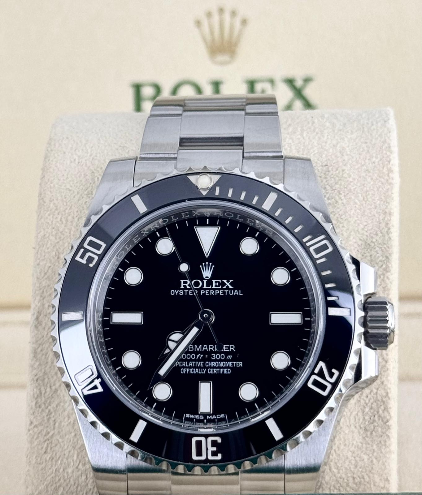 Submariner (No Date) zertifiziert, 2014, Box und Papiere, wie neu