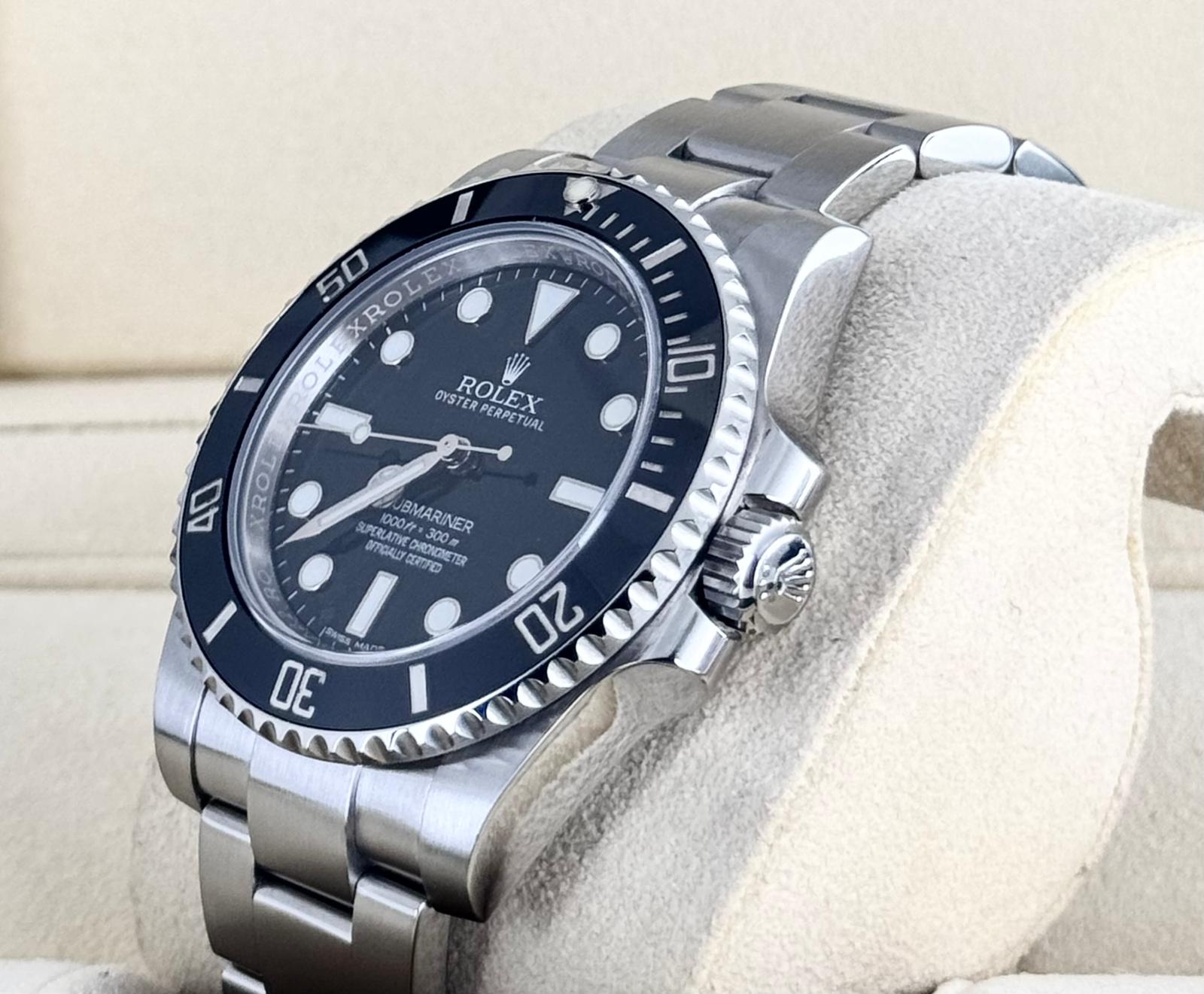 Submariner (No Date) zertifiziert, 2014, Box und Papiere, wie neu