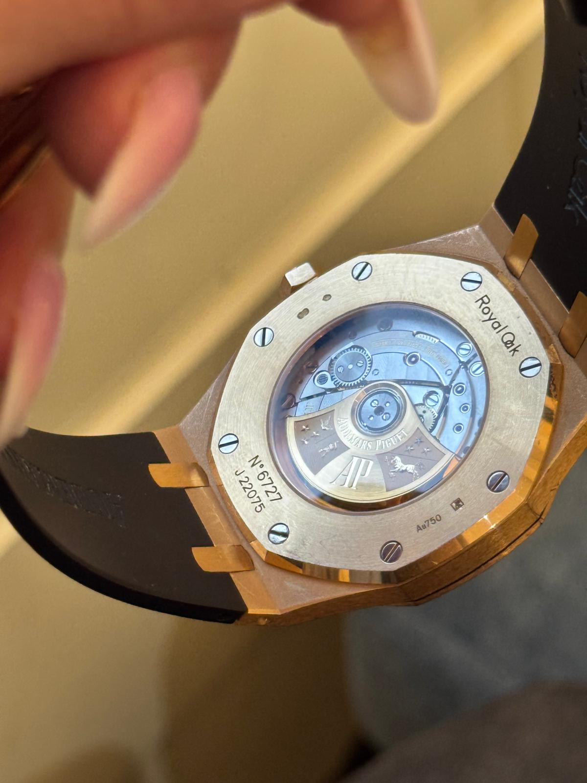 Royal Oak Automatik 41 mm aus Roségold mit Box, nie poliert