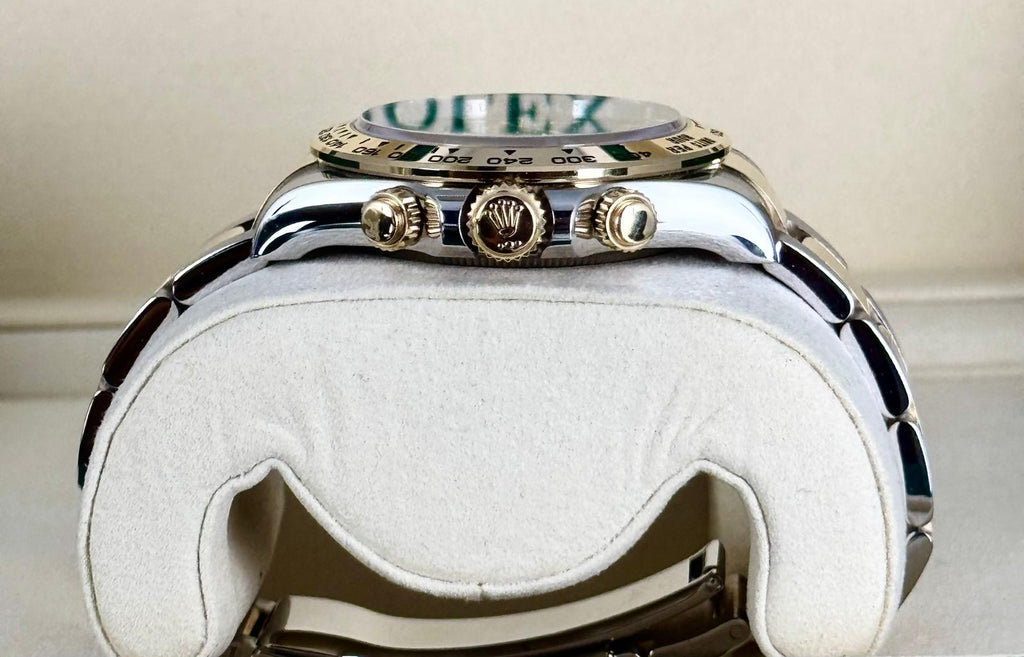 Daytona Stahl und Gold 18K NEU Komplettset