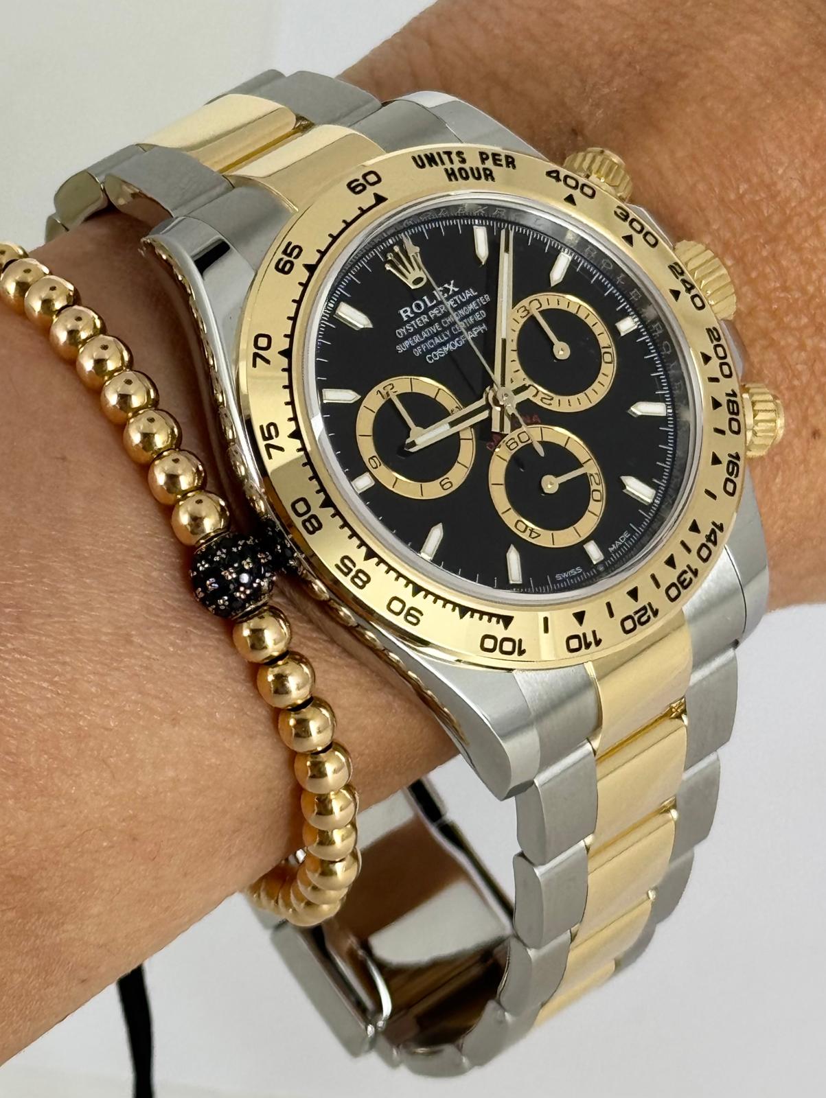 Daytona Stahl und Gold 18K NEU Komplettset