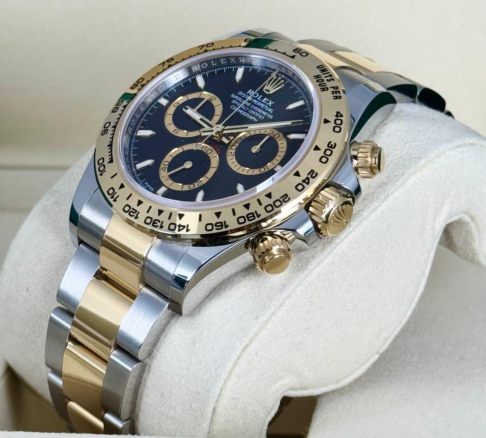 Daytona Stahl und Gold 18K NEU Komplettset