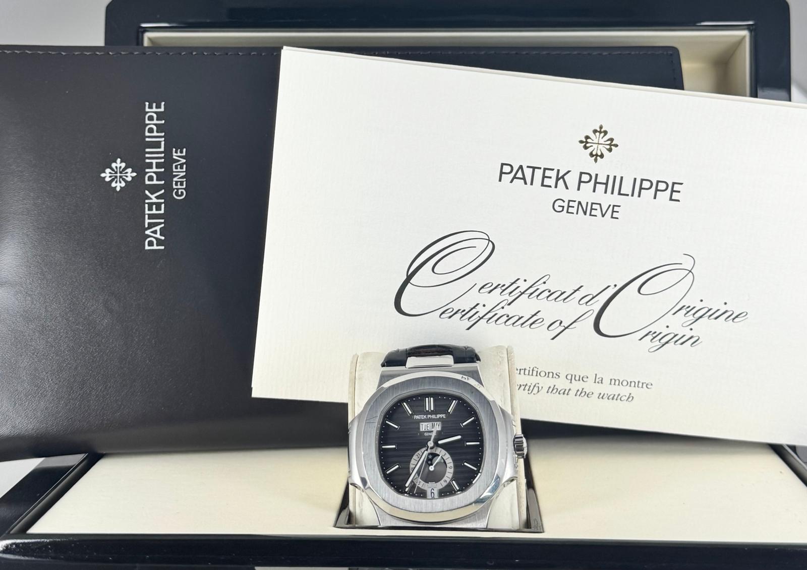 Patek Philippe Nautilus Dreifachkalender Mondphase 2014 Komplettset