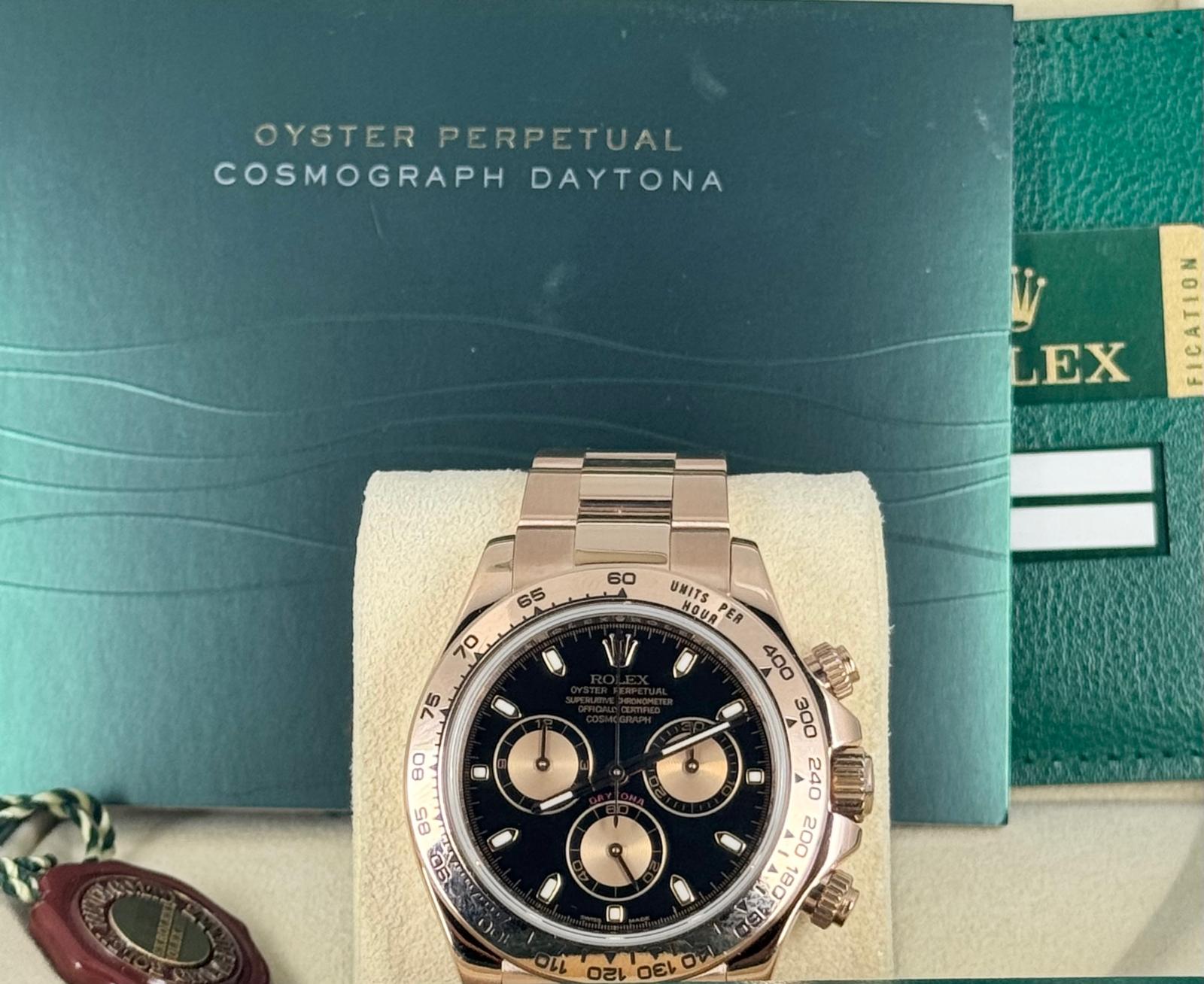 Rolex Daytona Everose Gold 2010 Wie neu Komplettset