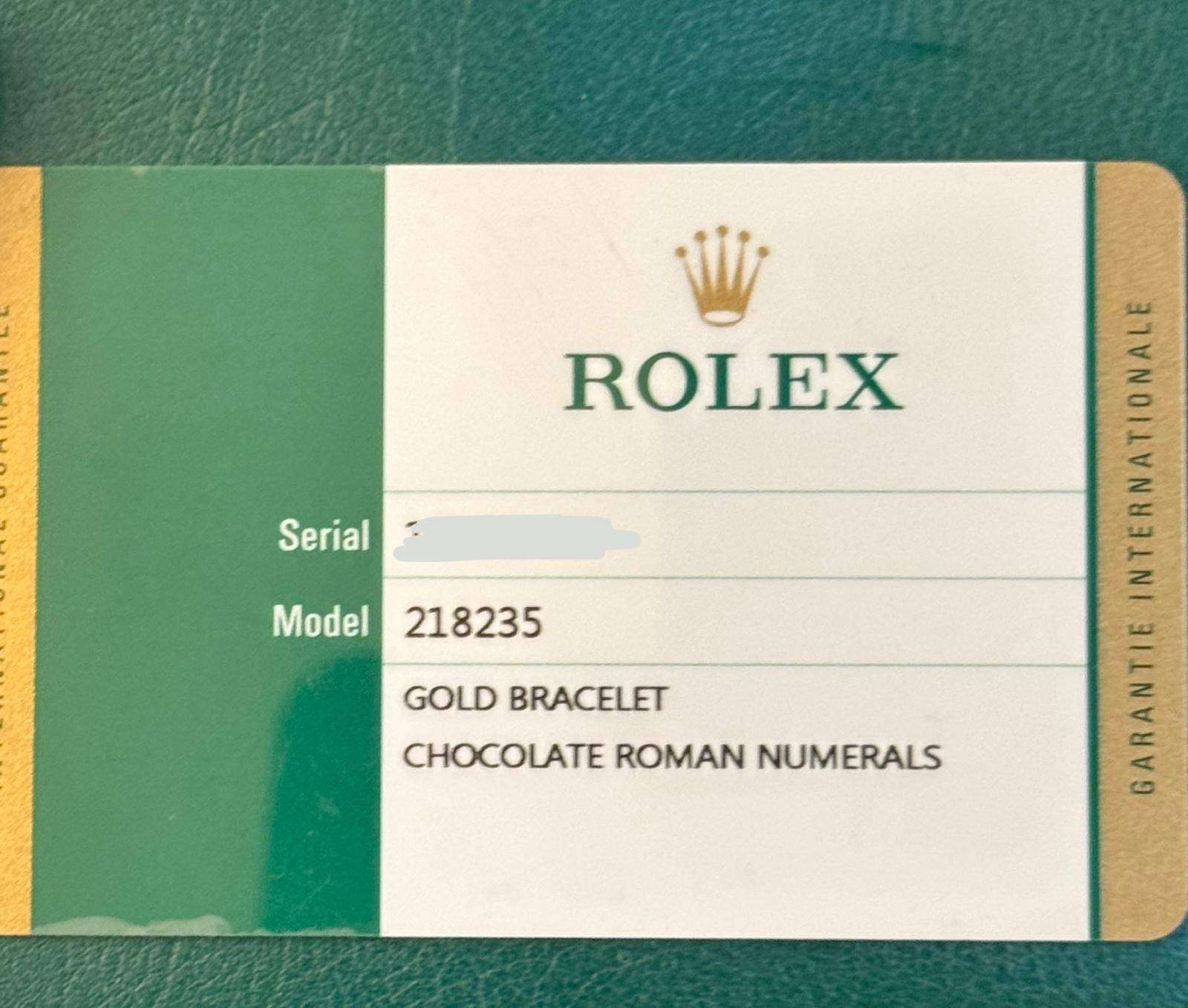 Rolex Day-Date II 41 mm Roségold Schokoladen-Zifferblatt 2015 Komplettset