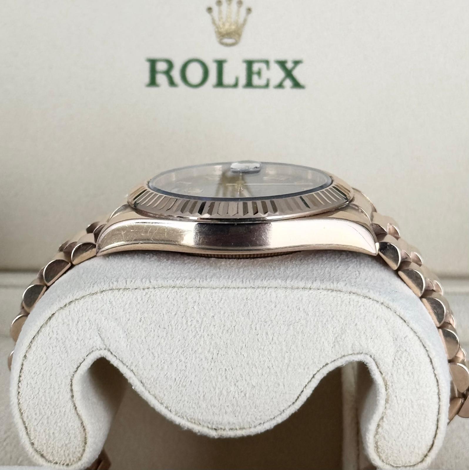 Rolex Day-Date II 41 mm Roségold Schokoladen-Zifferblatt 2015 Komplettset