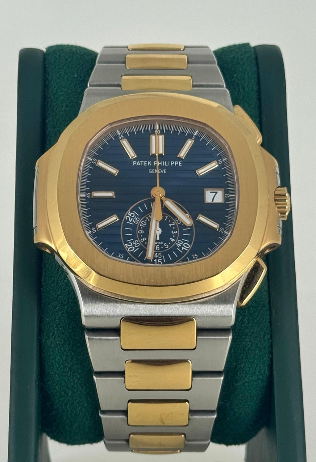 Patek Philippe Nautilus Chronograph Roségold Stahl 18K Komplettset 2016 Unpoliert