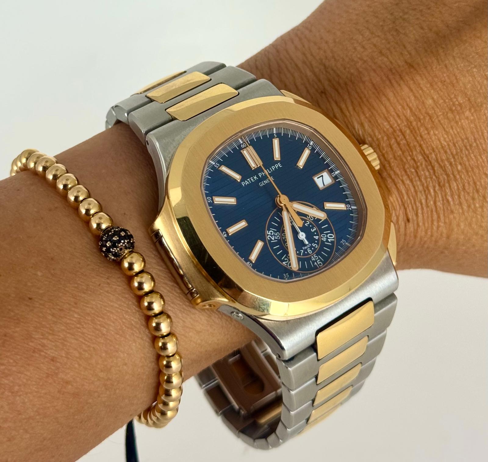 Patek Philippe Nautilus Chronograph Roségold Stahl 18K Komplettset 2016 Unpoliert
