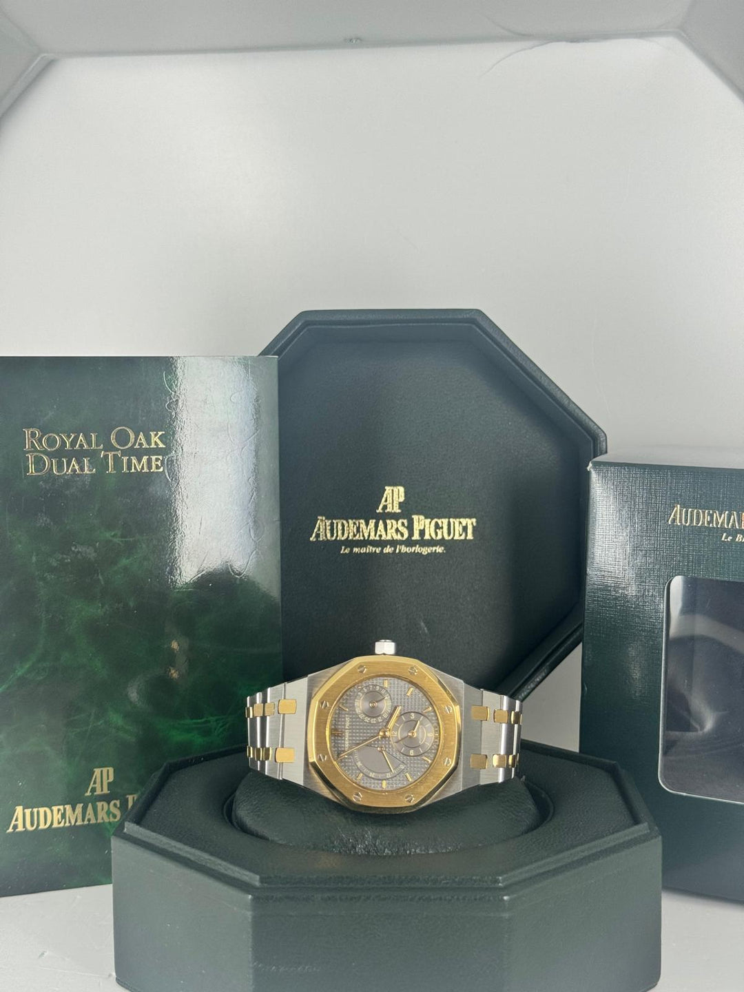 Audemars Piguet Royal Oak Dual Time 25730 Steel and Gold Like New Archive Papers and originalBox