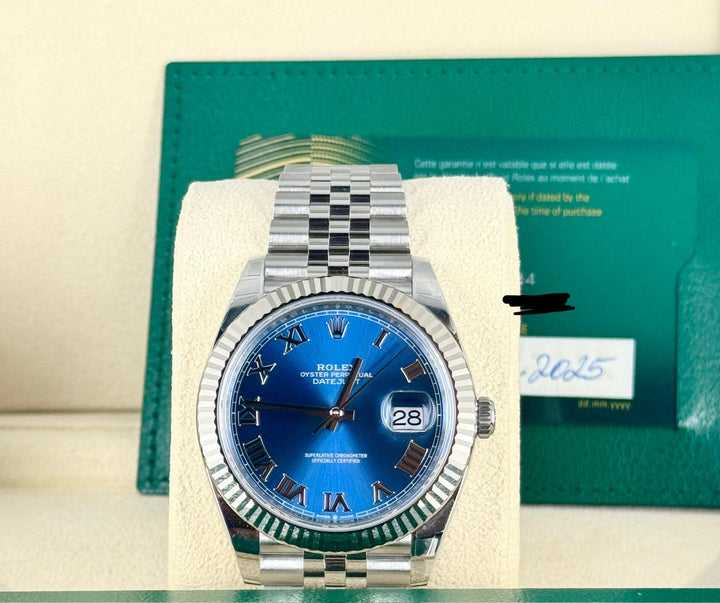 Rolex Datejust 41 Blue Romain Dial 2025 NEW