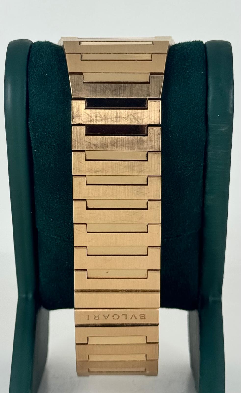 Finissimo Chronograph GMT 2023 Full Set+ Original Bulgari Rose Gold Braclet + invoice