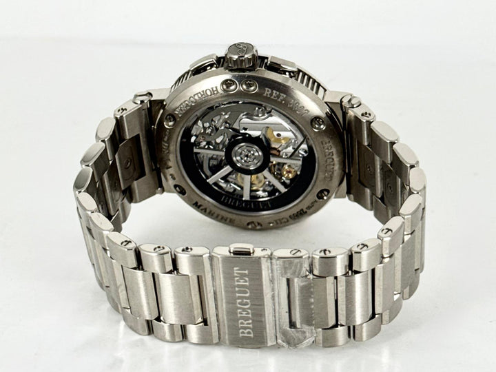 Breguet Marine Chronograph 5527 BB 18k White Gold Full Set 2022 After Service BEST PRICE WORLD WIDE!