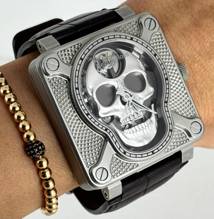 Bell & Ross BR 01 Laughing Skull Full Set UNpolished Mint