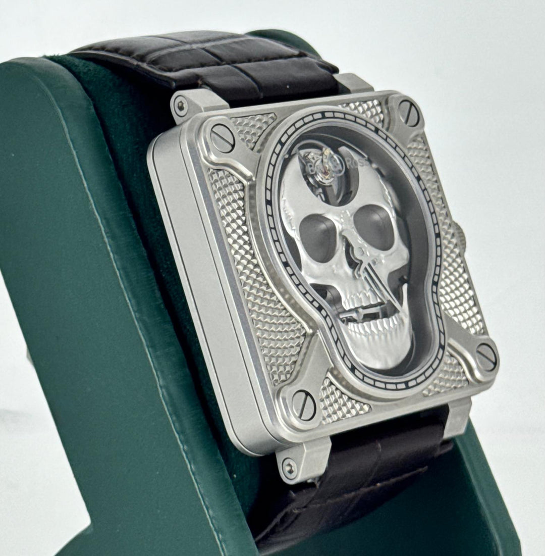 Bell & Ross BR 01 Laughing Skull Full Set UNpolished Mint