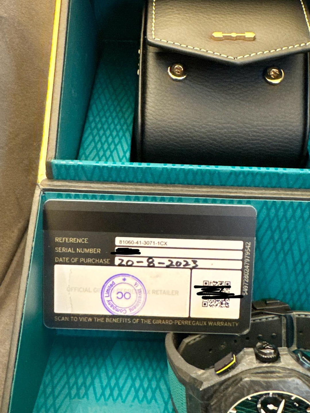 Girard Perregaux Laureato Absolute Chronograph Aston Martin F1 Full.Set 99% New
