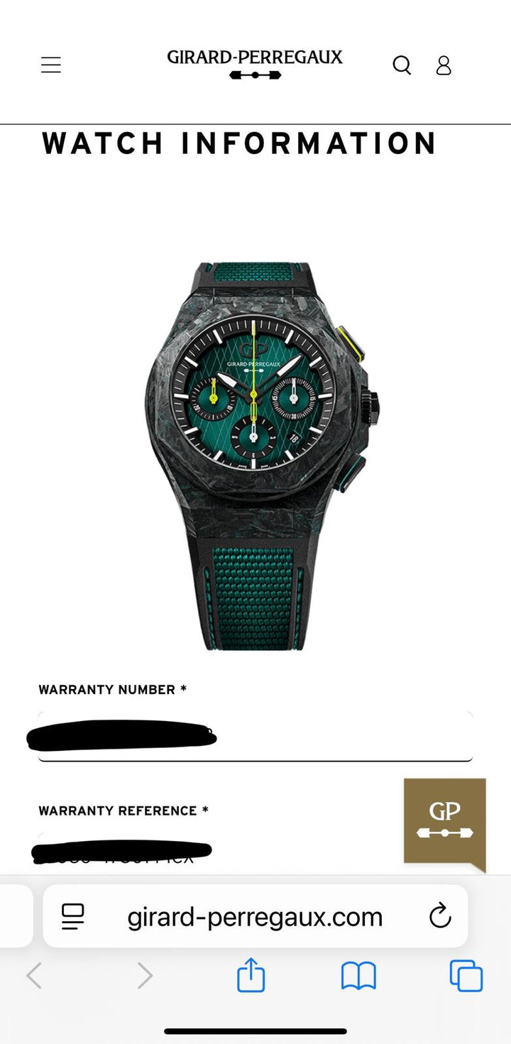 Girard Perregaux Laureato Absolute Chronograph Aston Martin F1 Full.Set 99% New