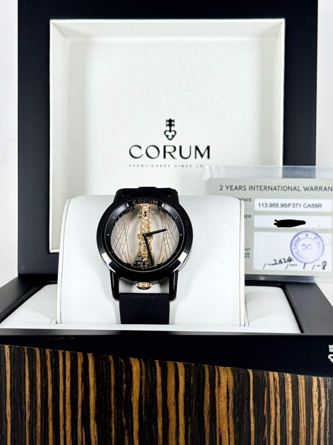 Corum Golden Bridge Art Deco 43mm Round Full SET 99% NEW