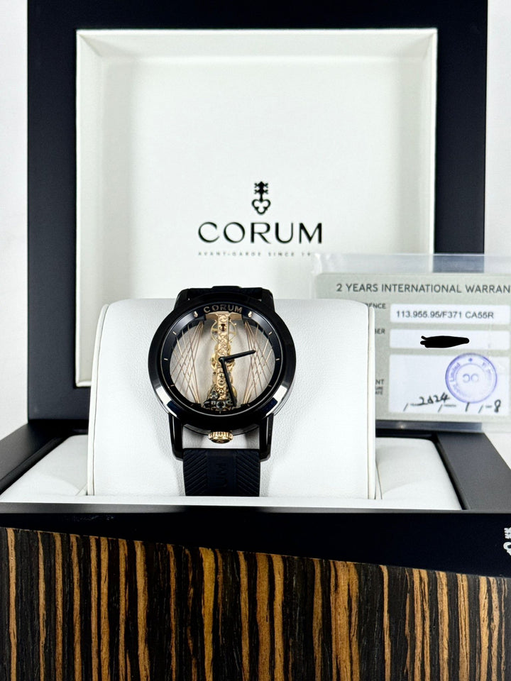 Corum Golden Bridge Art Deco 43mm Round Full SET 99% NEW