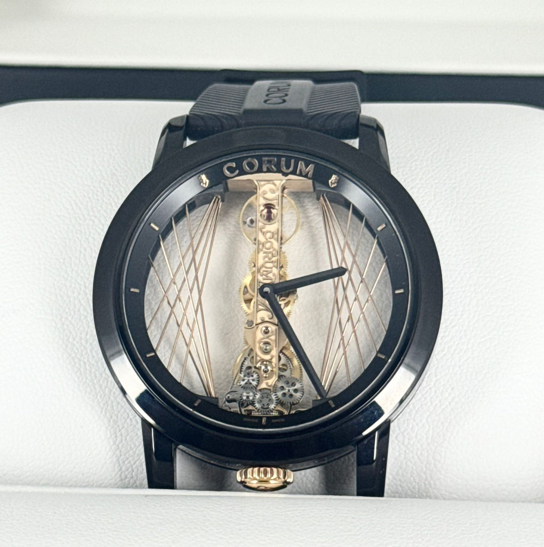 Corum Golden Bridge Art Deco 43mm Round Full SET 99% NEW