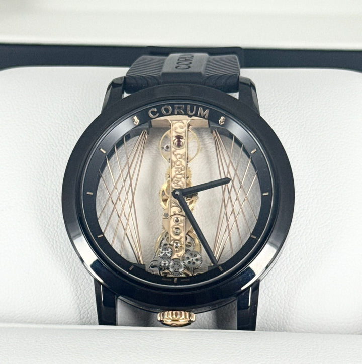 Corum Golden Bridge Art Deco 43mm Round Full SET 99% NEW