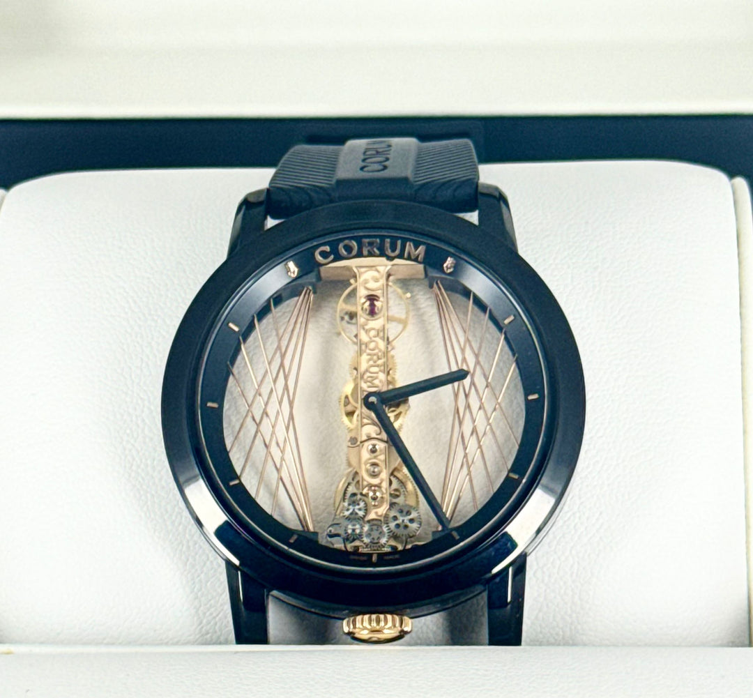 Corum Golden Bridge Art Deco 43mm Round Full SET 99% NEW